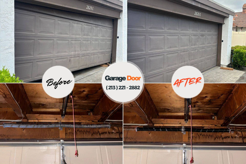 Before and after: garage door repair Granby, CO